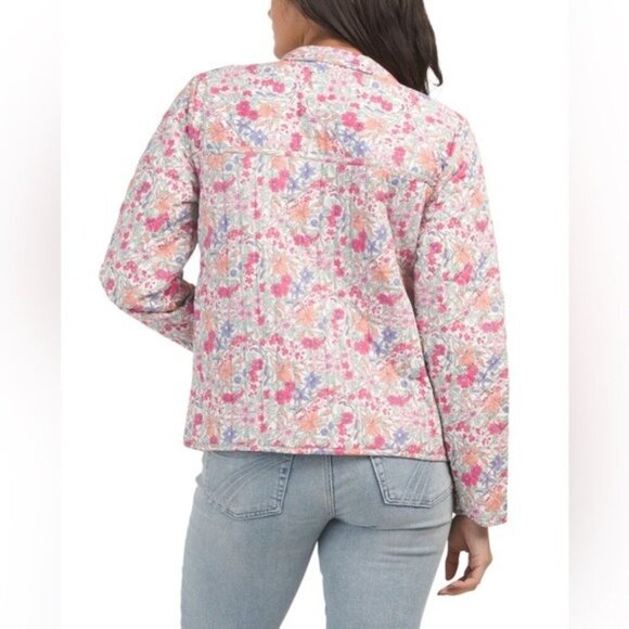 NWT Bagatelle Prism Stem Floral Printed Quilted Jacket Size Medium. Size Large. - Picture 2 of 12